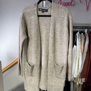 Navyail Women's Tan Open Front Cardigan